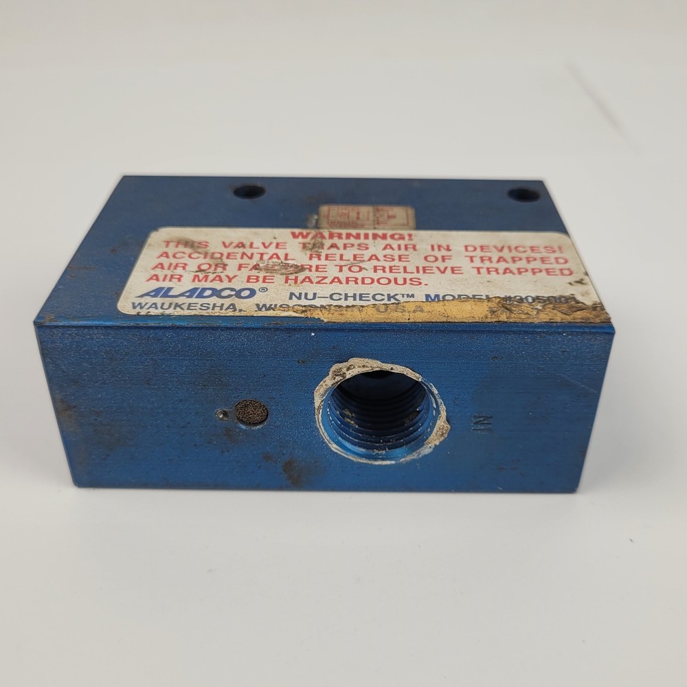 Aladco 305001 Nu-Check Pneumatic Valve - USED