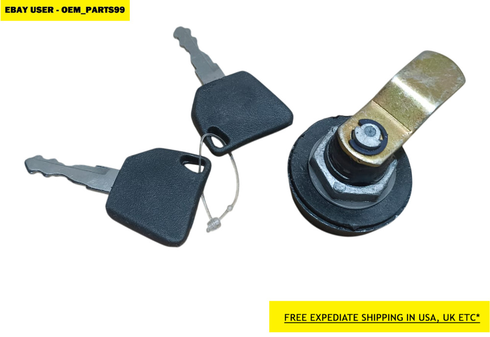 Jcb Lock Barrel Assyembly For Front Grill With 2 Keys (Part 333/C3143 701/45501)