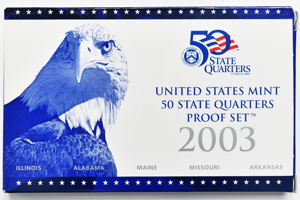 2003 State Quarter Proof Set w/ Box & COA