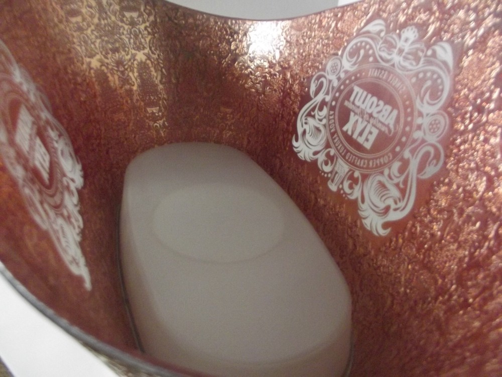 ABSOLUT ELYX Demask Copper Ice Bucket Illuminated Display LED White