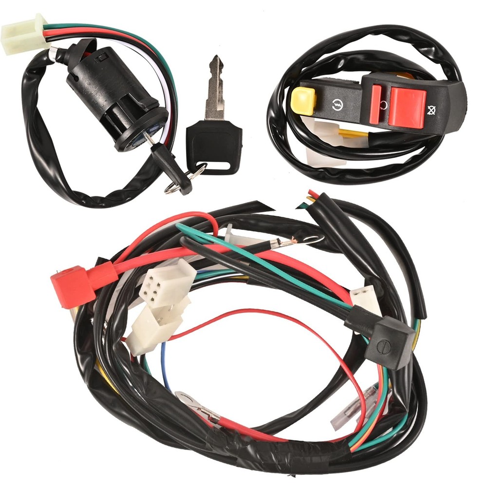 Trkimal Full Wiring Harness Loom Solenoid Relay Spark Plug Coil Regulator...