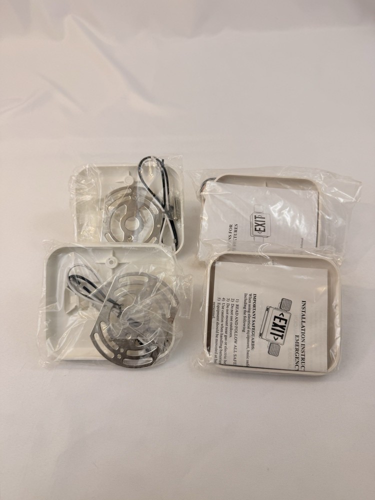 Emergency Exit Lighting Fixture Lamps Canopy & Mounting Hardware Included