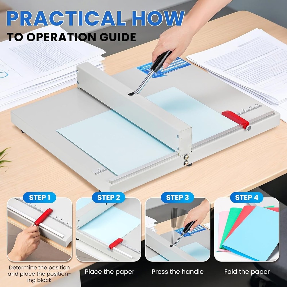 Manual Creasing Folding Machine 18’’ with Positioning Blocks Imperial Scale