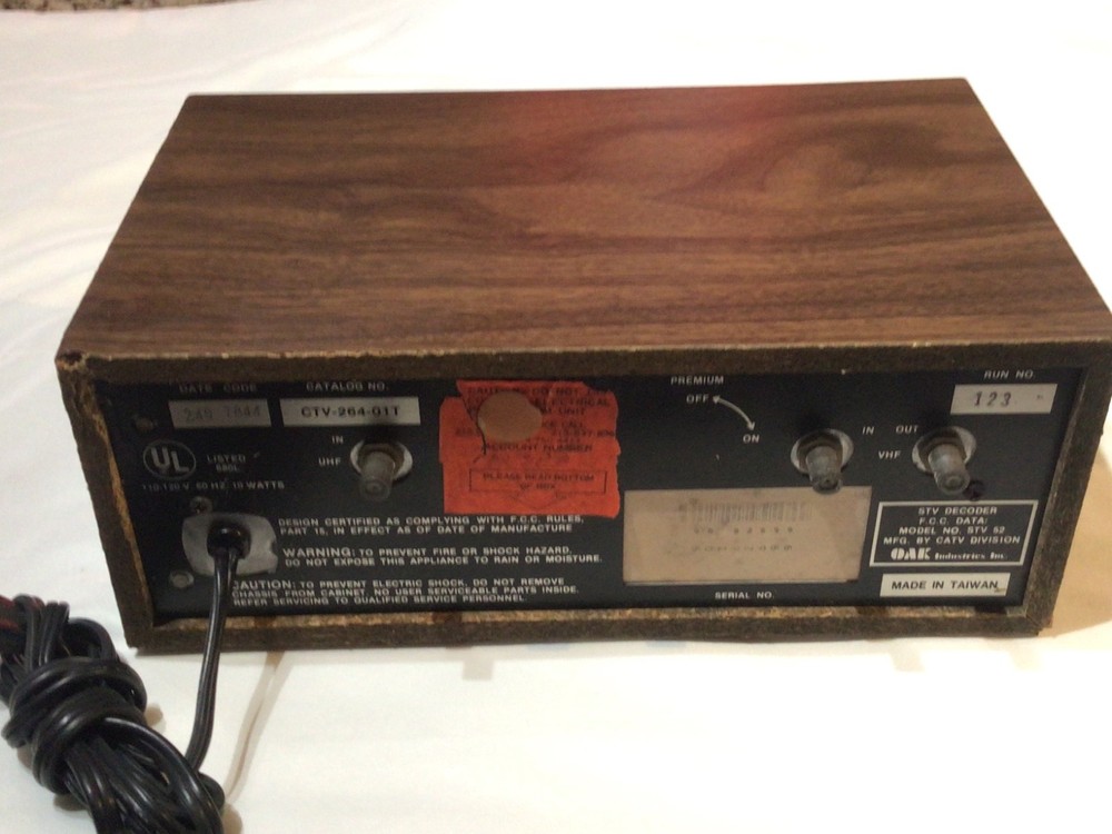 RARE Vintage 1978 ON SUBSCRIPTION TV BOX Early Pay Cable Television STV Decoder