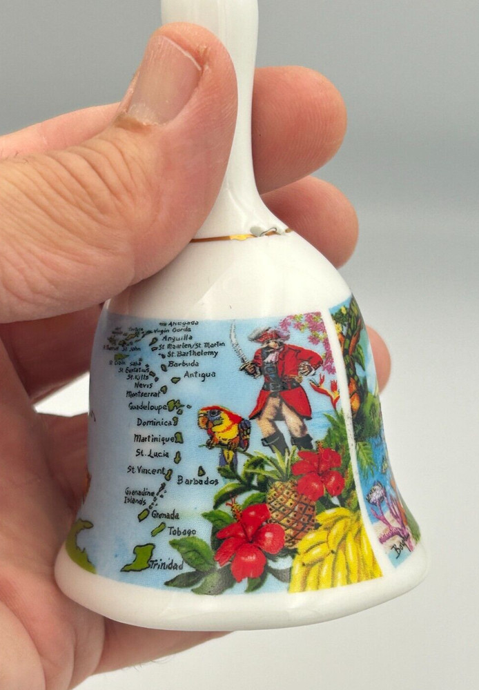 The Caribbean Sea Ceramic Decorative Painted Bell