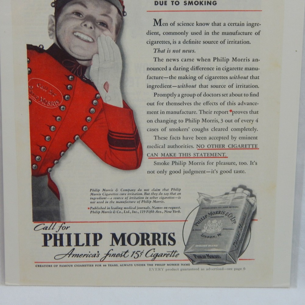 PHILIP MORRIS CIGARETTE PHILIP MORRIS INC. ADVERTISEMENT (B)