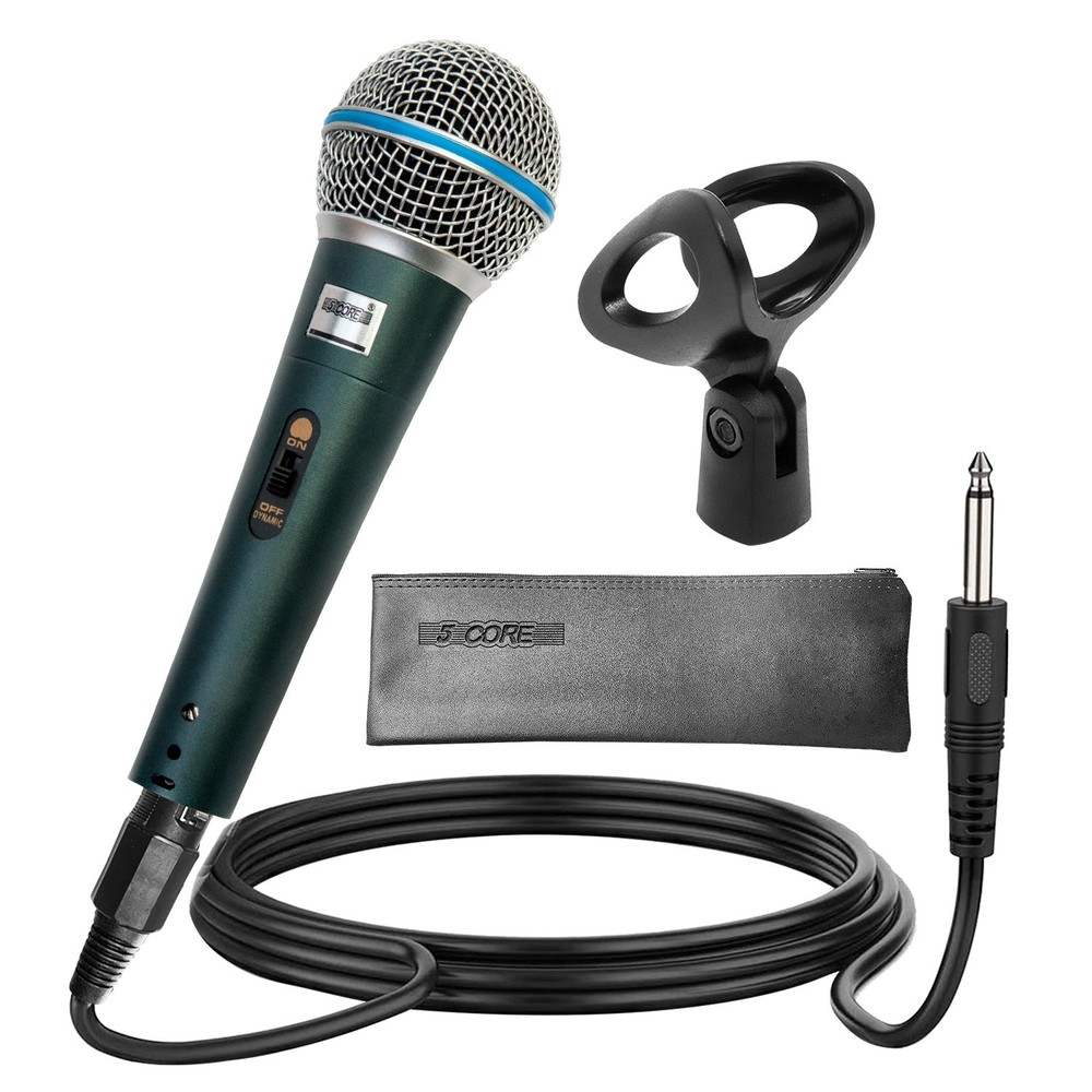 5Core Microphone Dynamic Karaoke XLR Mic Cardioid Wired Singing Microfono