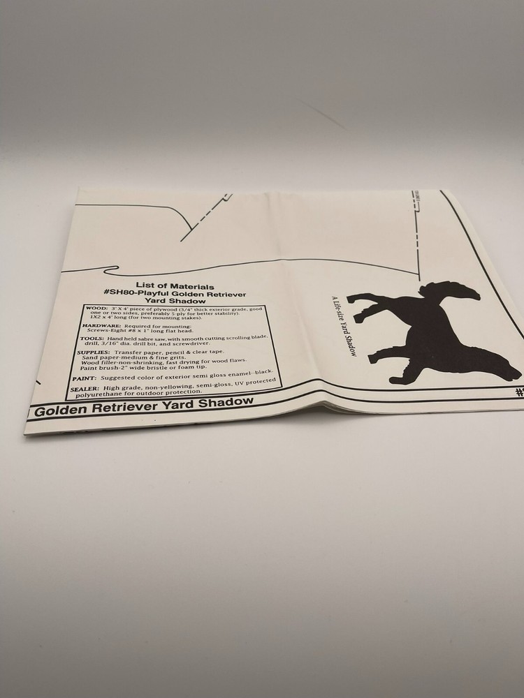 Winfield Golden Retriever Yard Shadow Pattern