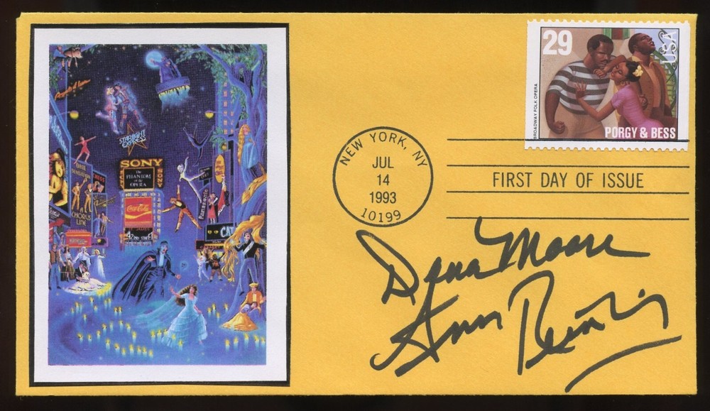 Question Dana Moore & Ann Reinking d2020 signed autograph Actress FDC