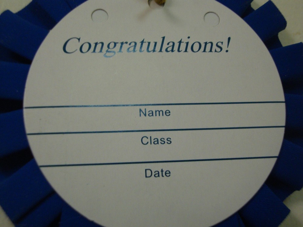 DELUXE BLUE 1ST PLACE RIBBON