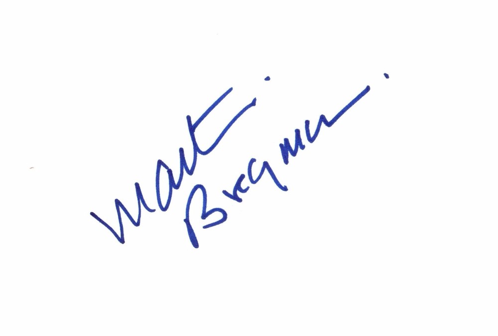 MARTIN BERGMAN Signed Autographed 4x6 Note Card