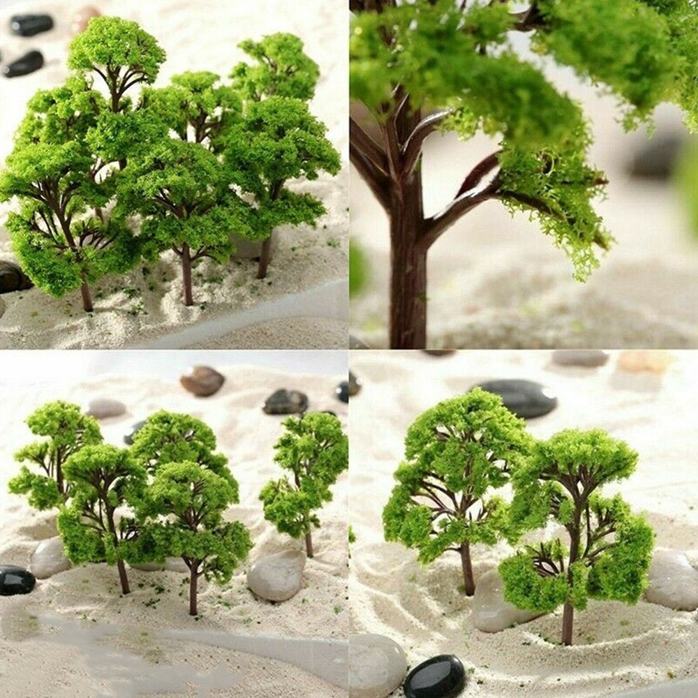 Model Tree Park Scenery Pure Handmade Scale Tree Train Railroad About 4CM