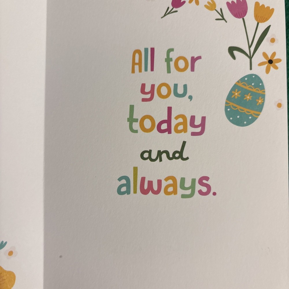 Leanin’ Tree Easter Greeting Note Card “Easter Joy Blessings And Happiness…”