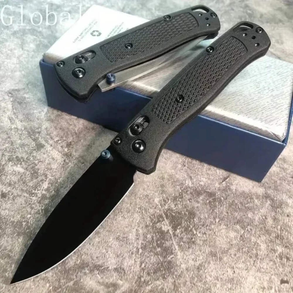 Bugout 535 Style Folding Knife 3.24" Drop Point Axis Lock EDC Black Blue