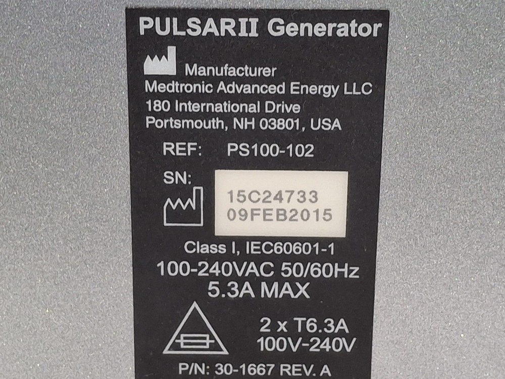 Medtronic PEAK Plasmablade Pulsar II Peak Surgery System