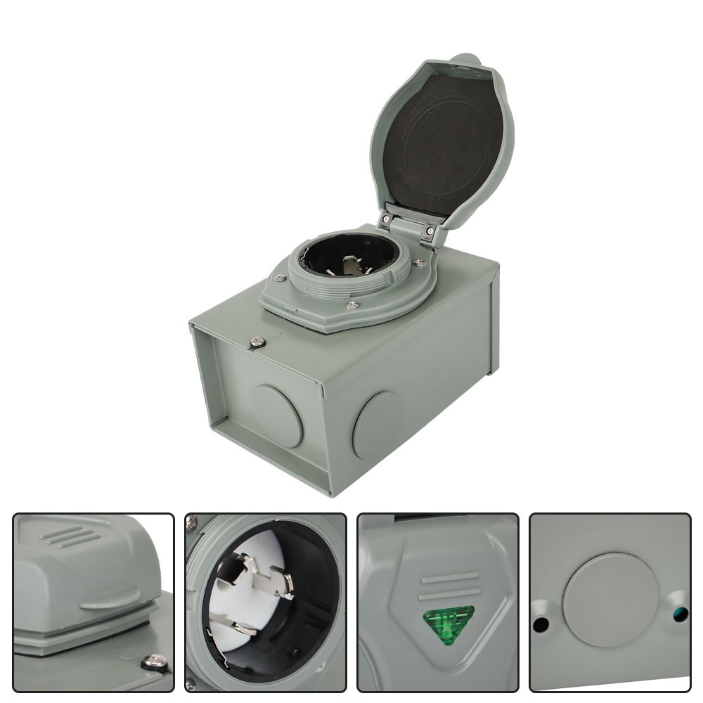 50 Amp Generator Inlet Box NEMA SS2-50P Power Inlet Box for 3Prong 125/250 Volt