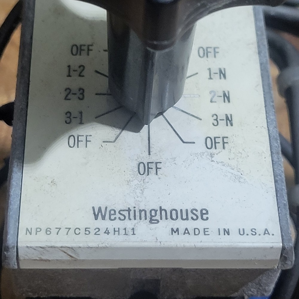Westinghouse Np677c524h11 Voltmeter Switch