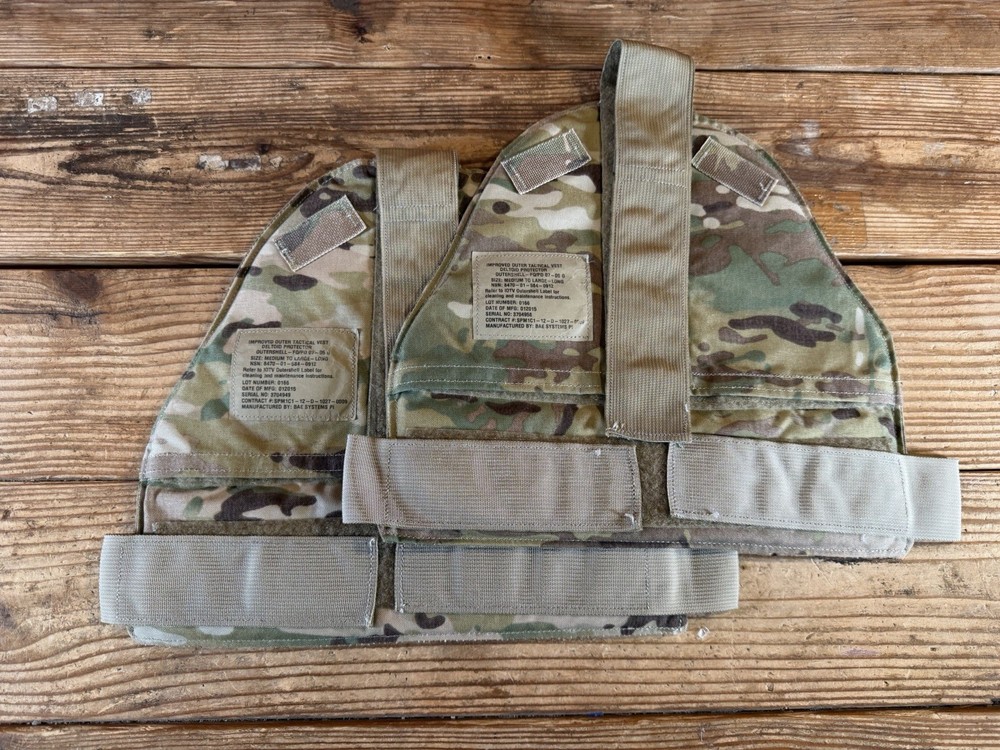 Camo Improved Outer Tactical Vest Deltoid Protector Outershell Size M-L Pair