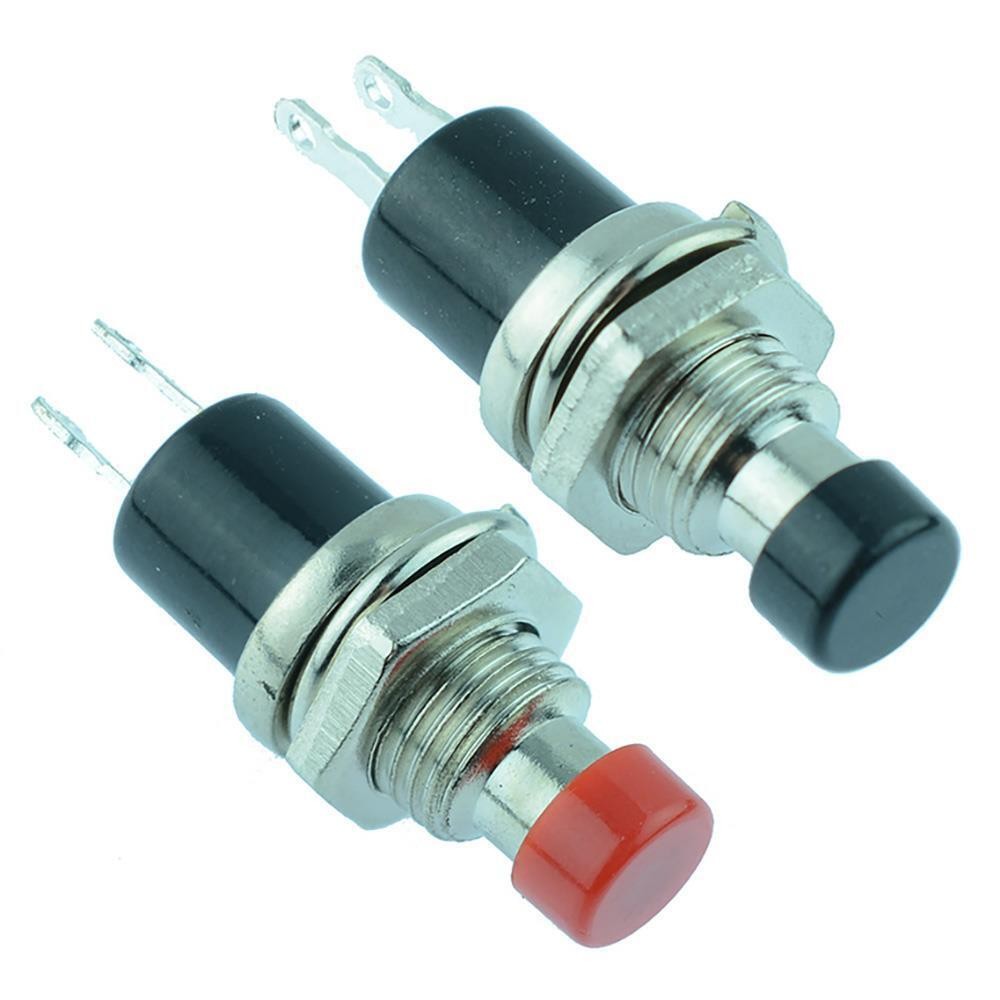 Red Black On(Off) Miniature Momentary Push to Break Switch Mini SPST