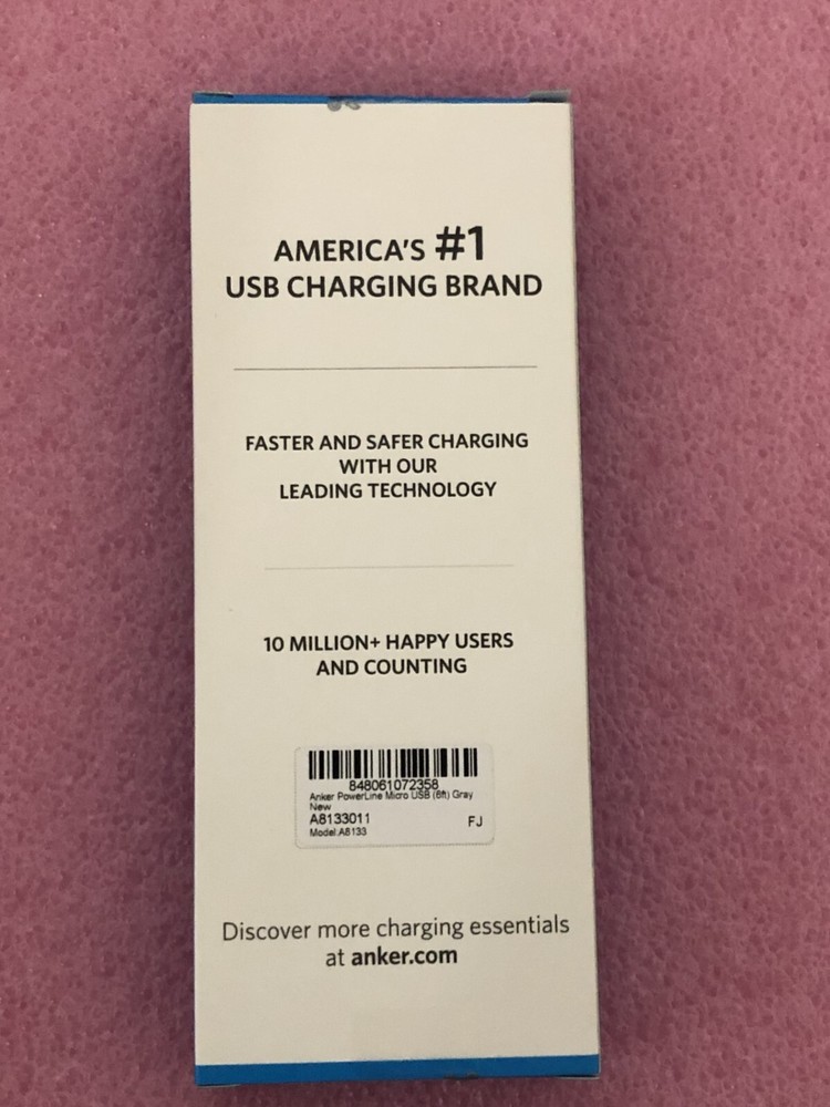 Anker Powerline Micro USB 6ft (Gray) A8133