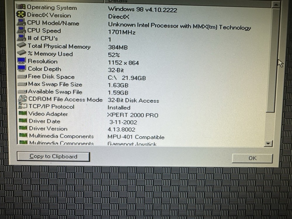 Vintage Custom Atx Retro Pc With Windows 98