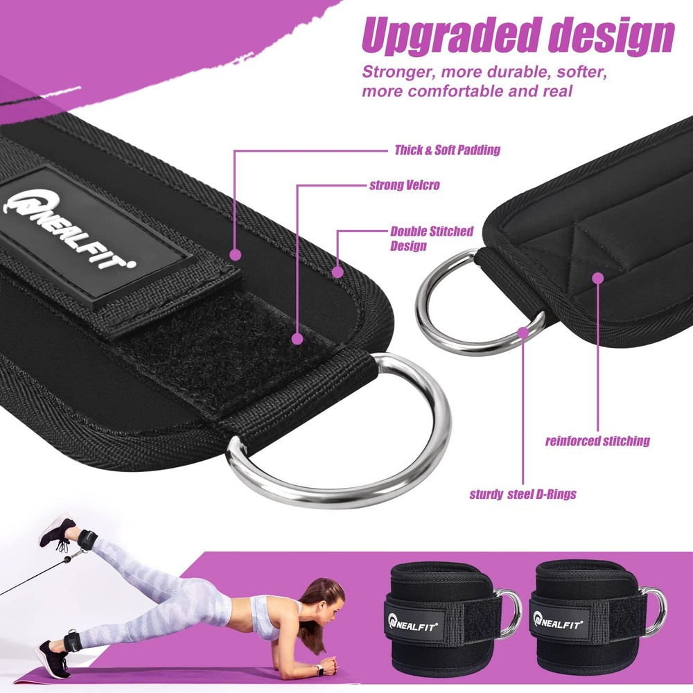 Ankle Strap for Cable Machine Gym Ankle Cuff for Leg and Glute Workouts