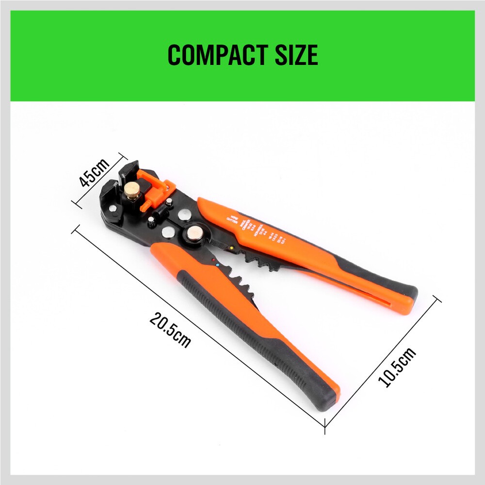 Self-Adjusting Insulation Wire Stripper cutter Crimper Cable Stripping Tools 8"