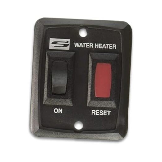 Single Water Heater ON/OFF Wall Switch - RV Interior Wall Mount On/Off Black