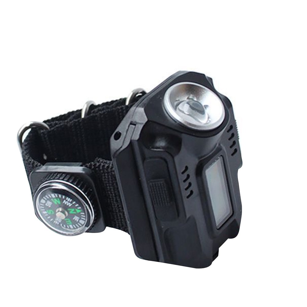 LED Wrist Watch Flashlight Torch Light USB Charging Rechargeable Flashlight F