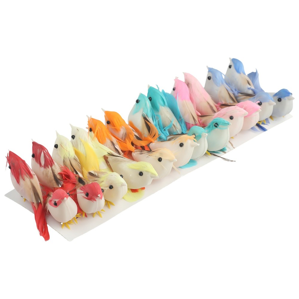 Simulation Feather Bird Home Garden Decor Multi Functional 24 Pcs DIY Crafts