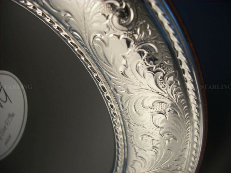 Romantic Photo Frame - Florentine Engraving - Silver Frame Solid 925 Silver (V2)