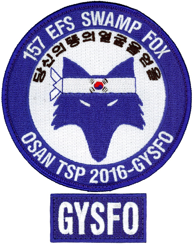 USAF 157th EXPEDITIONARY FIGHTER SQUADRON - TSP OSAN DEPLOYMENT 2016 - PATCH SET