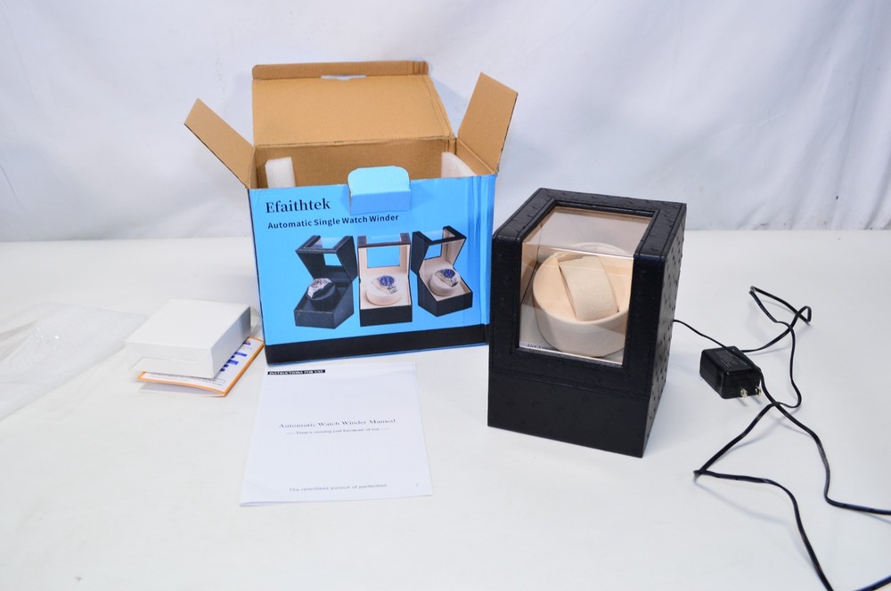 Efaithtek Black Ostrich Single Automatic Watch Winder