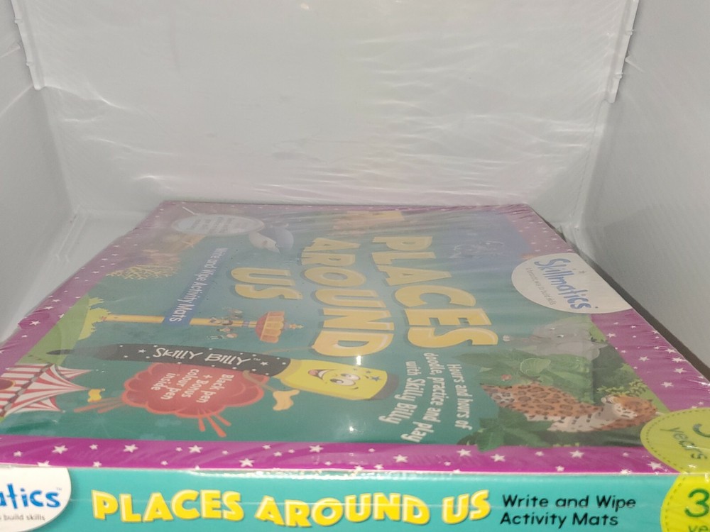 Skillmatics Places Around Us Game, Write And Wipe Activity Mats.NEW SEALED HTF