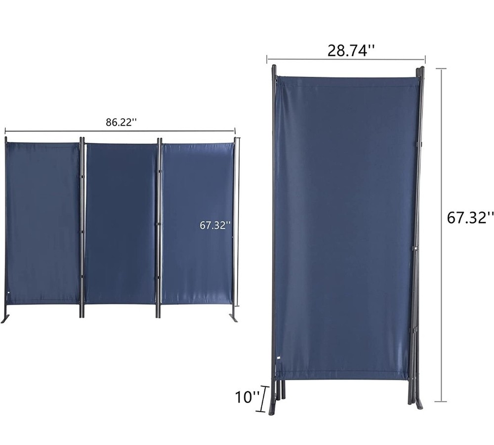 3 Panels Blue Divider