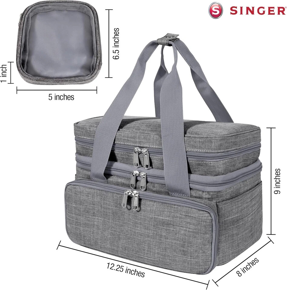 Sewing Accessories Organizer (Bag Only) – Double Layer Portable Sewing Storage B