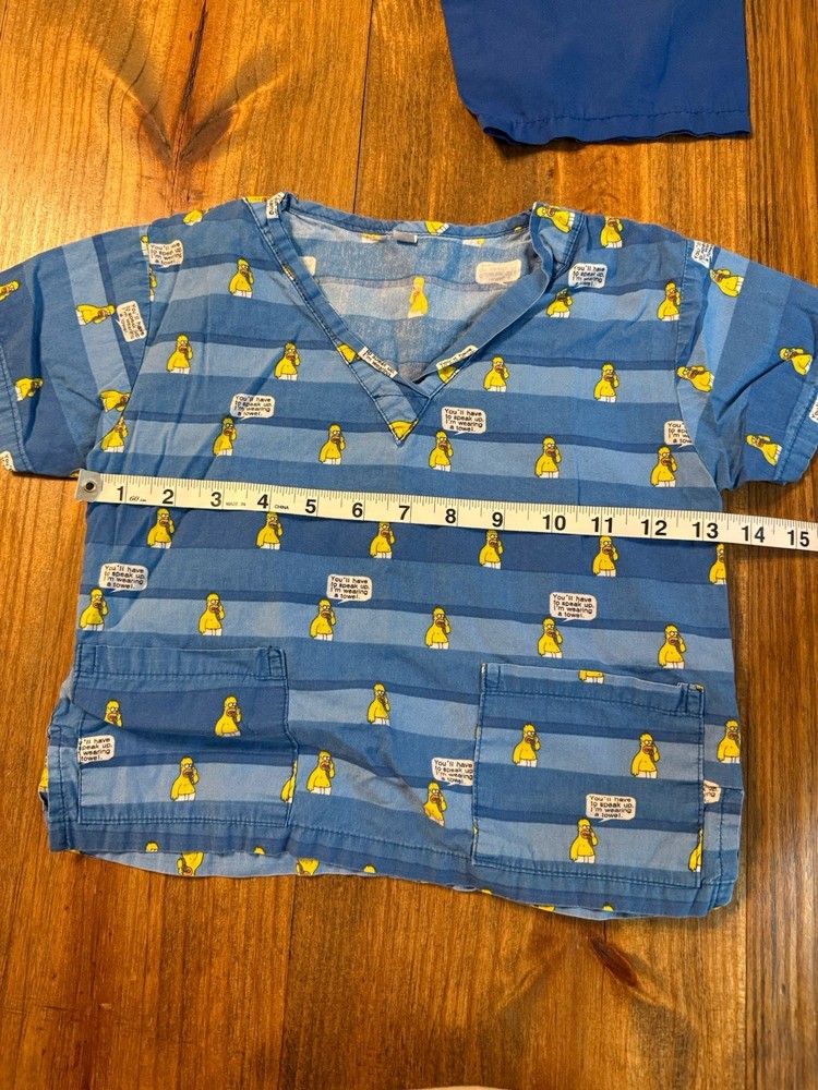 Youth Small Simpsons Scrub Set Top Pants Child