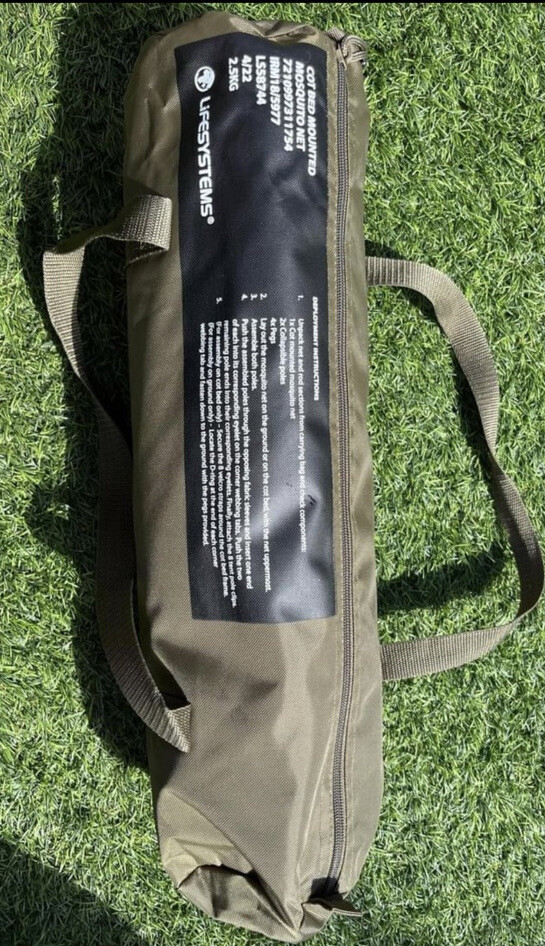 British army cot mounted mosquito net
