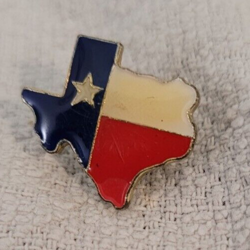 STATE OF TEXAS ENAMEL FLAG PIN