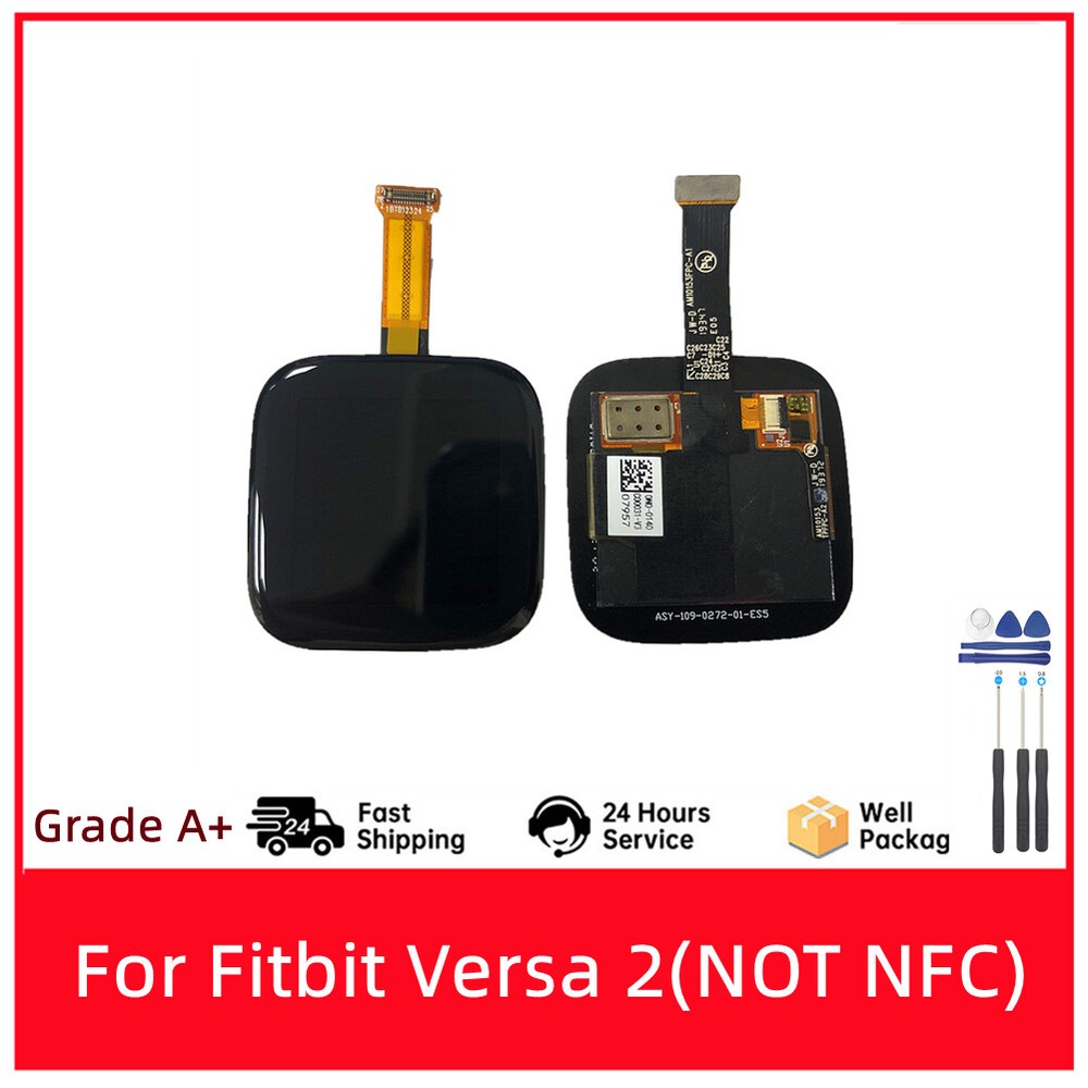 For Fitbit Versa 2 FB507 Smartwatch LCD Display Screen Digitizer NFC Replacement