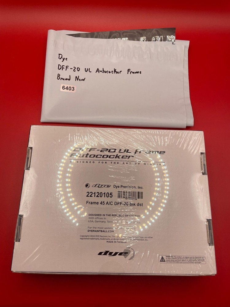 Dye DFF-20 VL Autococker Frame Brand New