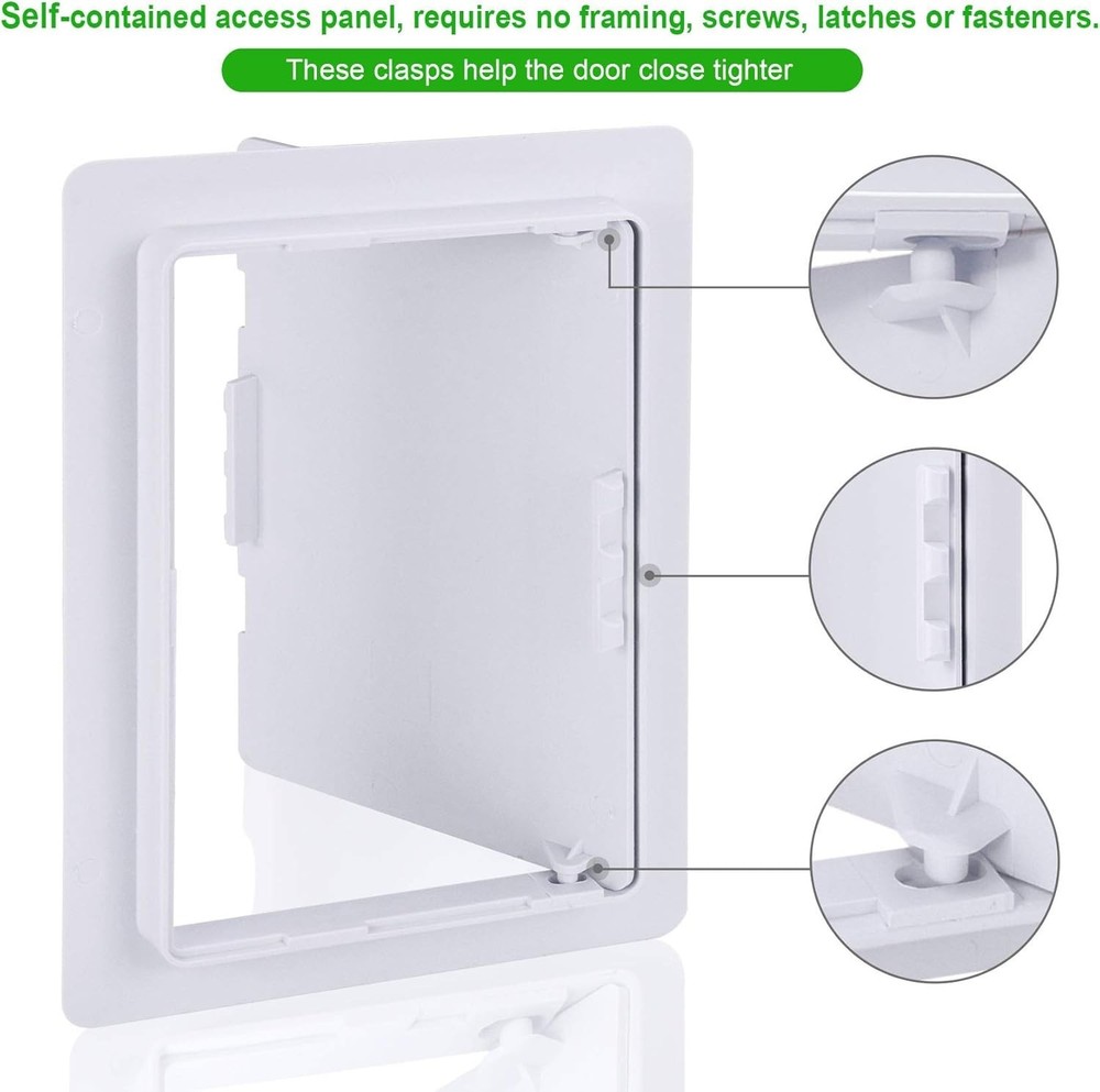Quick Install 6 x 9 Inch Access Panel - Durable Plastic for Ceiling/Wall Use