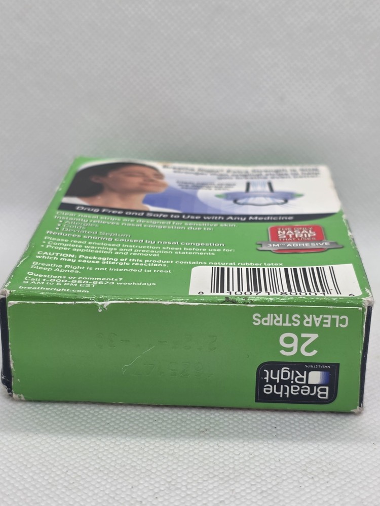 Breathe Right Extra Strength Nasal Strips 26 CLEAR Strips