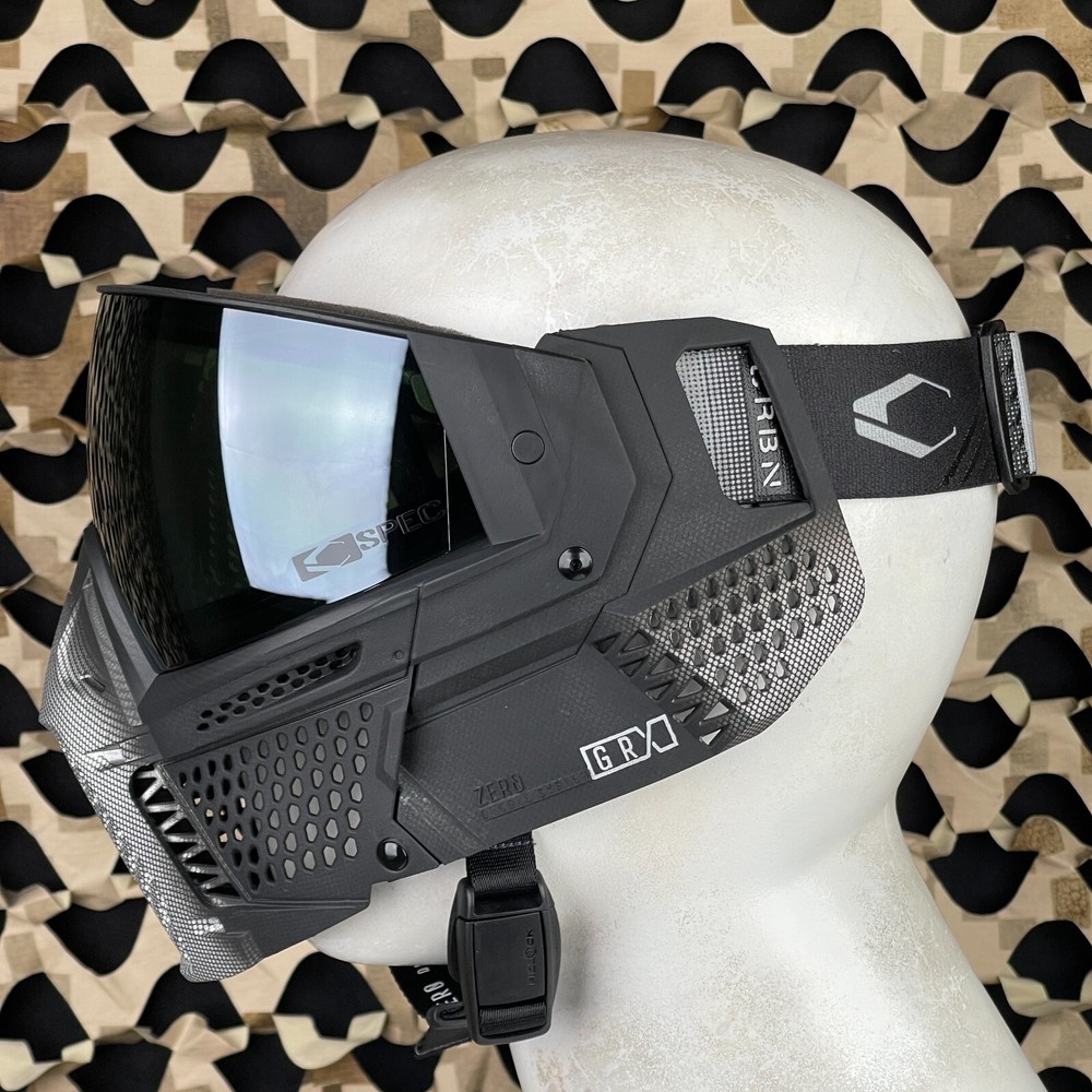 NEW Carbon CRBN Zero GRX Paintball Mask (Less Coverage) - Halftone Silver
