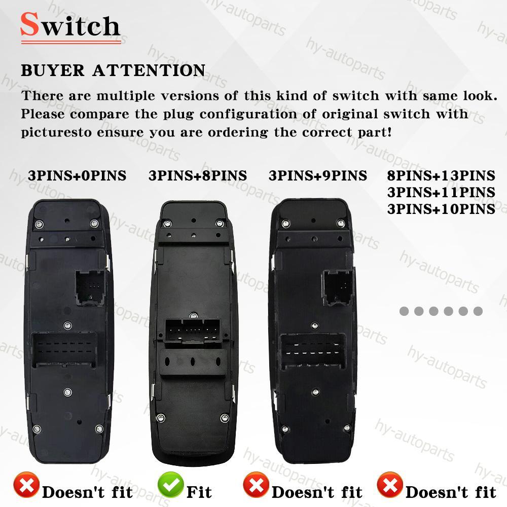 Master Power Window Control Switch Front Left For 2011-2017 Dodge Charger 4-Door