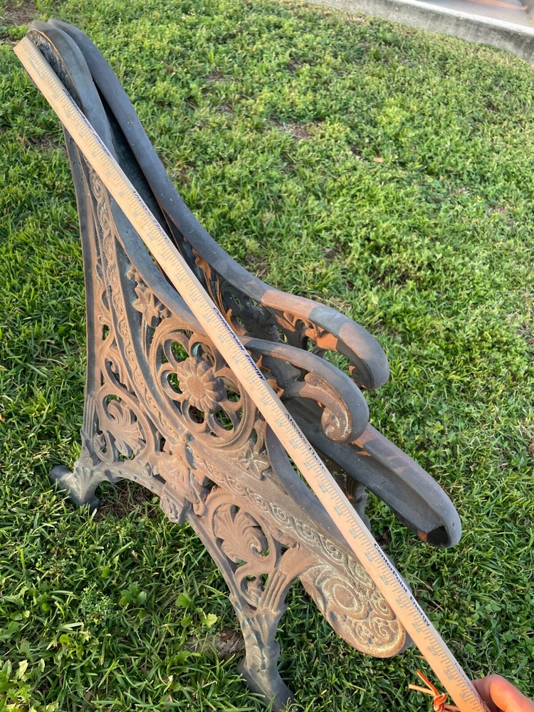 Vintage Solid Brass Bench Ends One Pair