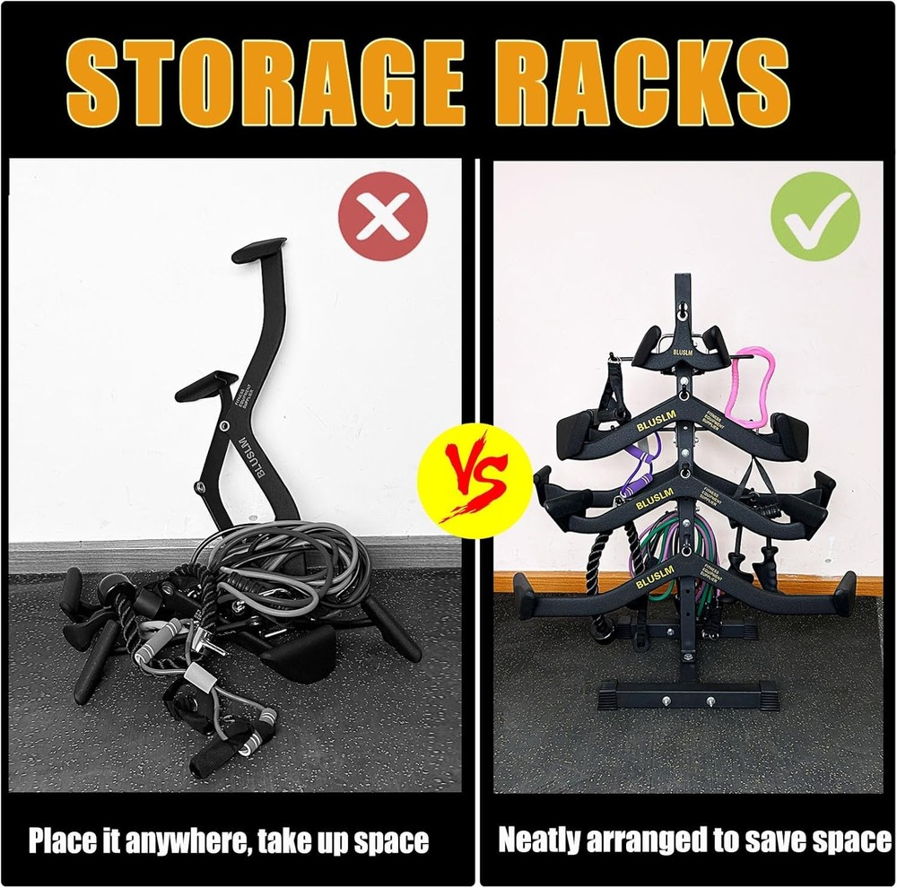 Lat Pull Down Bar Storage Rack Cable Organizer