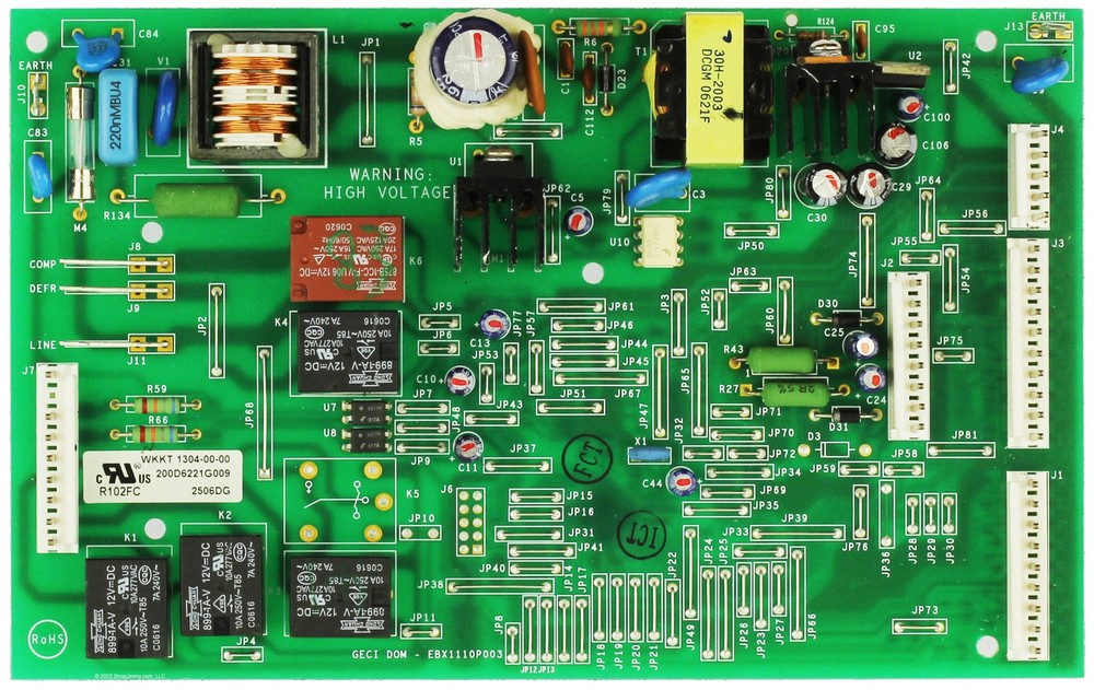 GE Refrigerator 200D6221G009 WR55X10603 Main Control Board Assembly