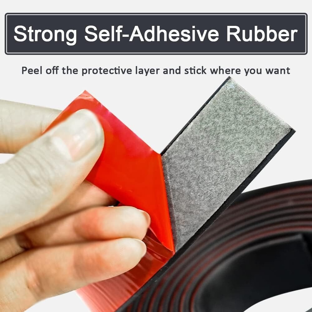 Adhesive Rubber Strips Backing Self Stick Neoprene Solid Rubber Sheet 1x1/8"x10'