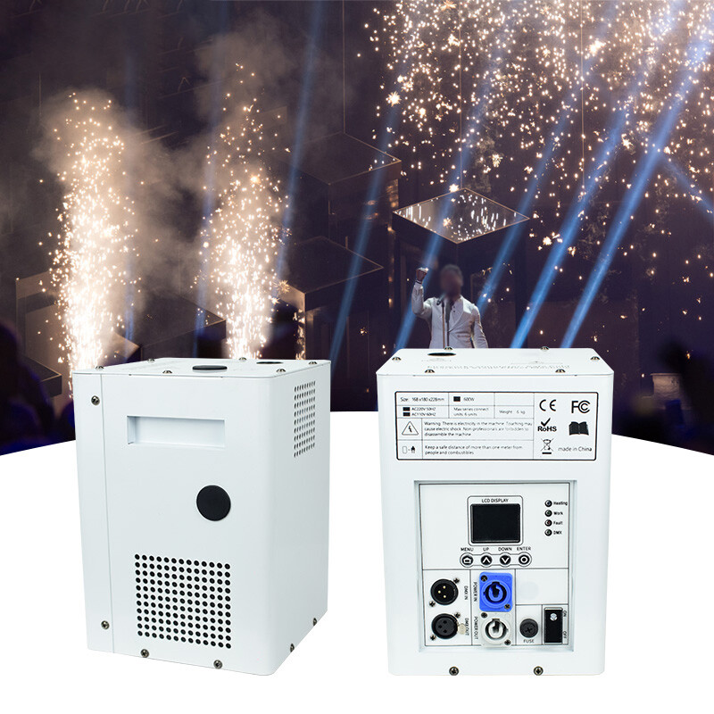 4PCS 750W White Cold Spark Machine firework DMX Wedding Stage Effect w/Case